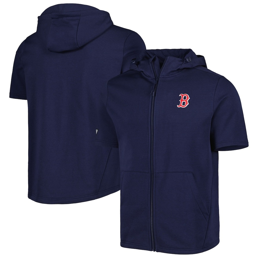 Boston Red Sox Levelwear Recruit Full Zip Short Sleeve Hoodie NWT Size XL
